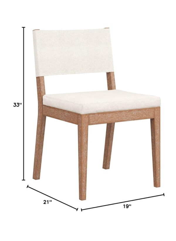 Modern Upholstered Dining Chair with Solid Rubberwood Legs - Image 3