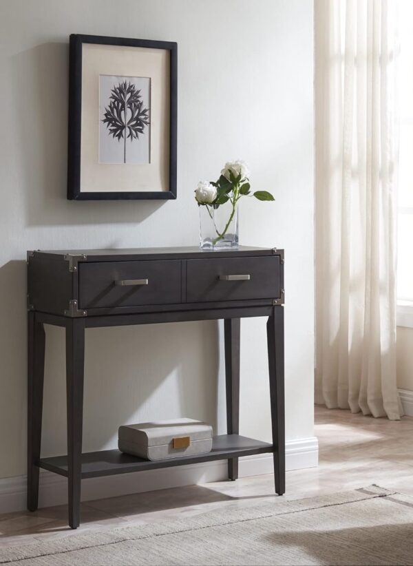 Leick Home Beckett Industrial Console Table, Gray - Image 5