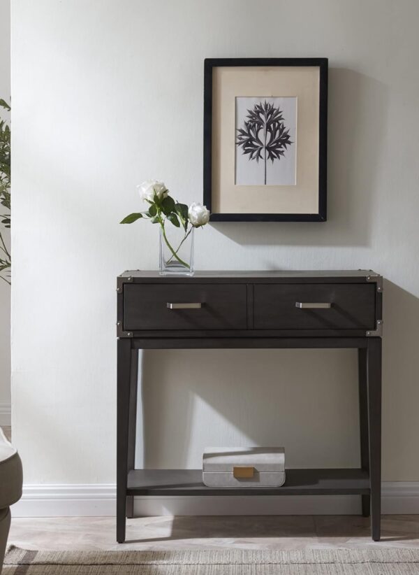 Leick Home Beckett Industrial Console Table, Gray - Image 2